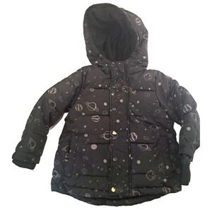 Okie Dokie Hooded Heavyweight Puffer‎ Snow Jacket Baby 24 Months Black Space